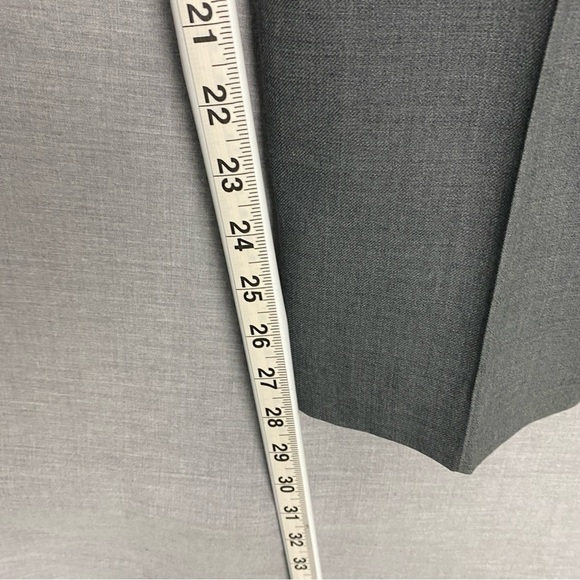 L.L Bean Wool Dress Pants Mens 36W Classic Fit Grey Flat Front - Picture 10 of 11